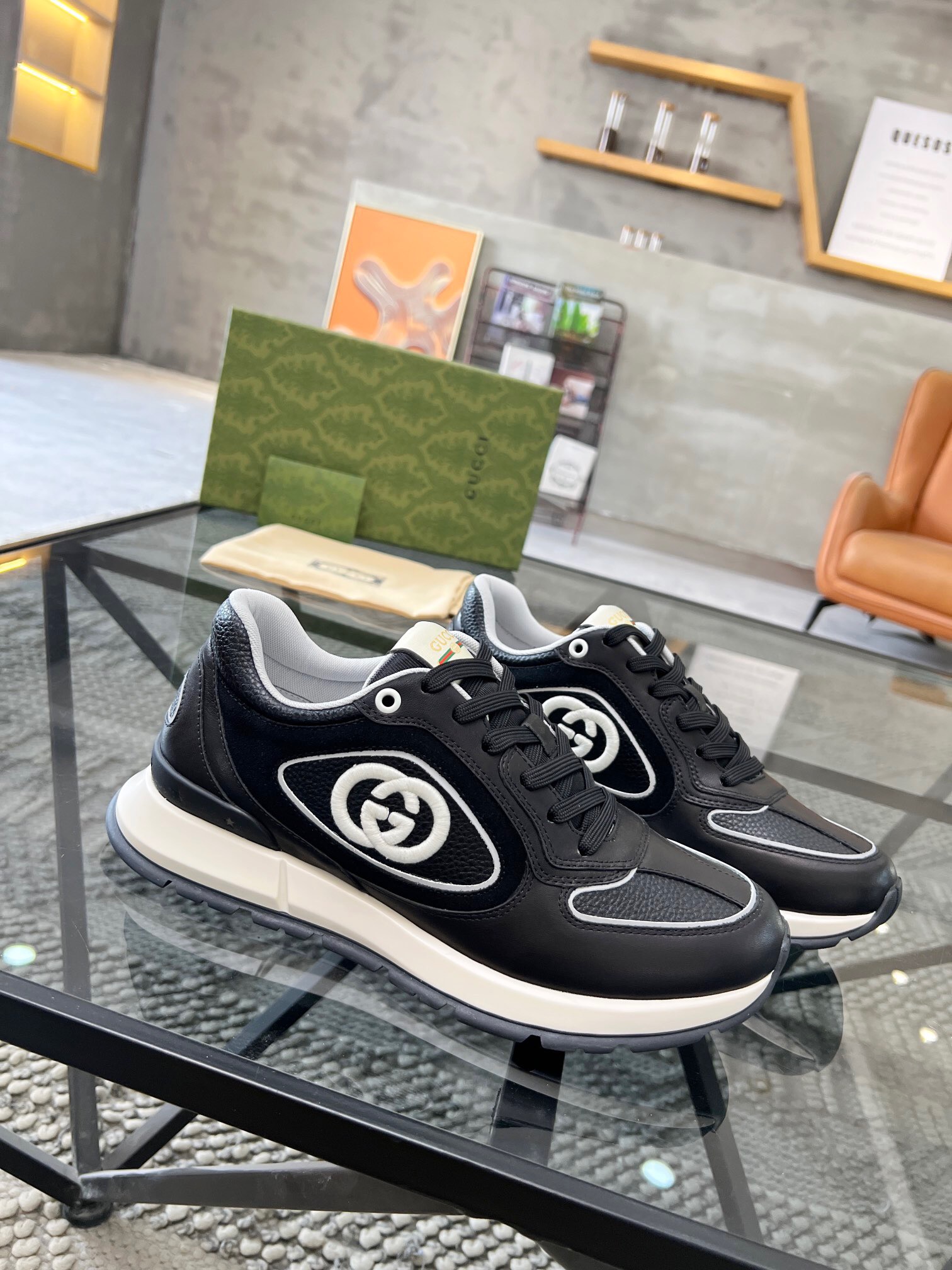 Men G*ucci Top Sneaker