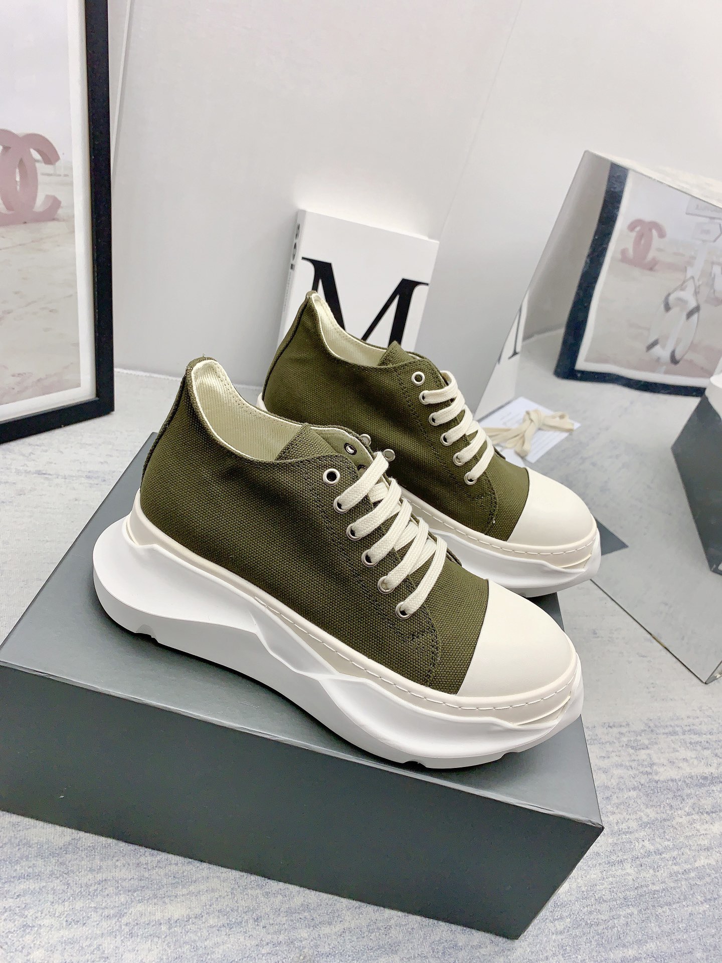 Men Women R*ick O*wens Top Sneaker