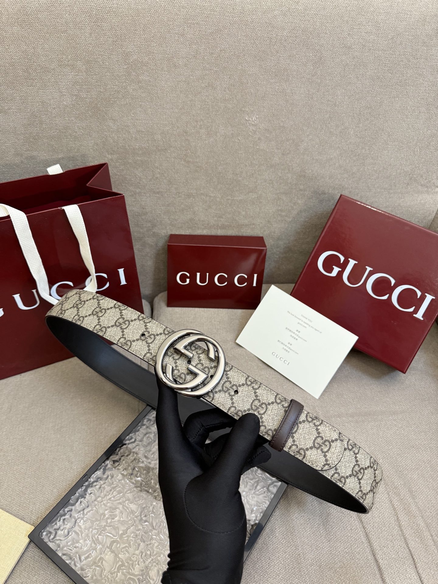 G*ucci Belts Top Quality 4cm