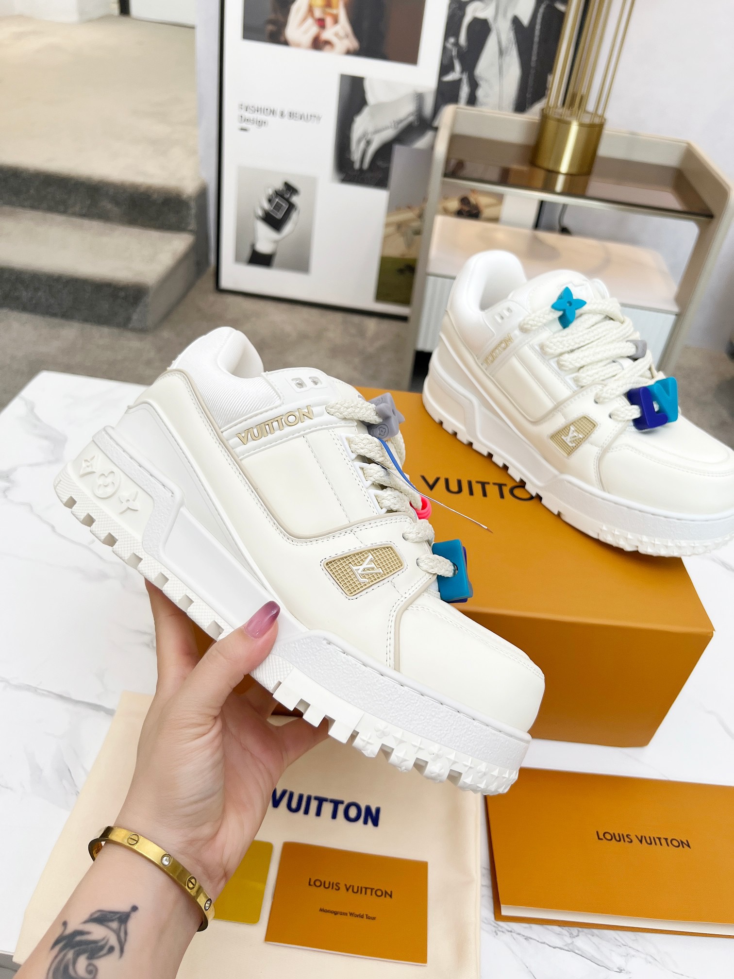 Men Women L*ouis V*uitton Top Sneaker L*V Trainer size 35-46