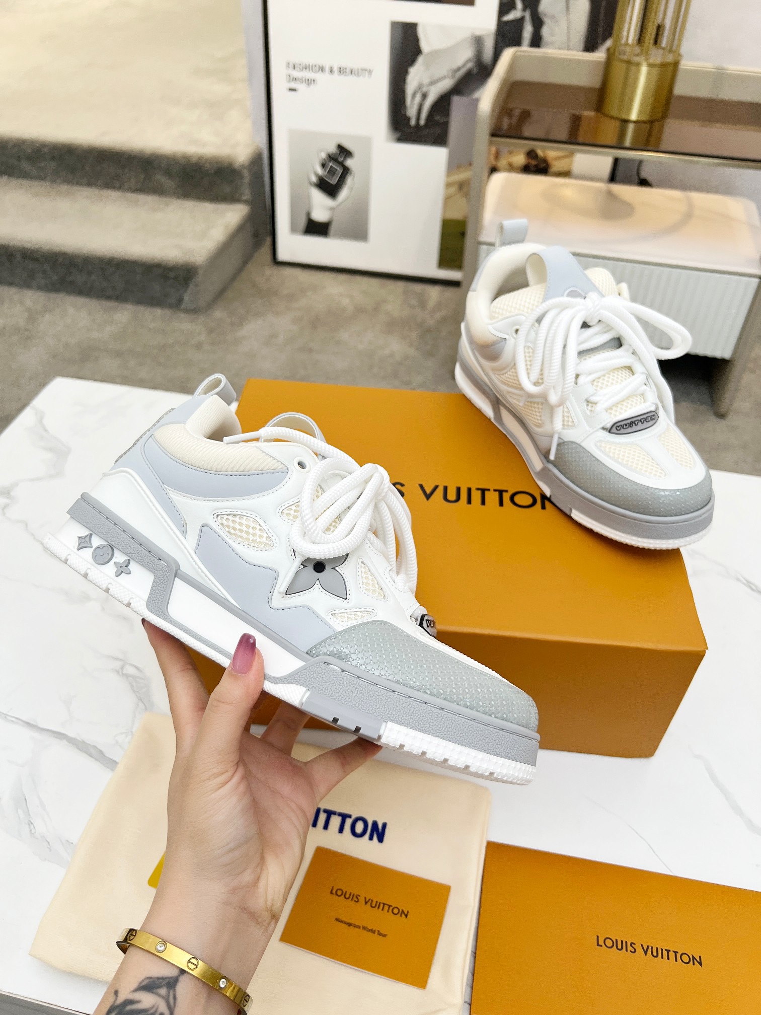 Men Women L*ouis V*uitton Top Sneaker L*V Trainer size 35-46