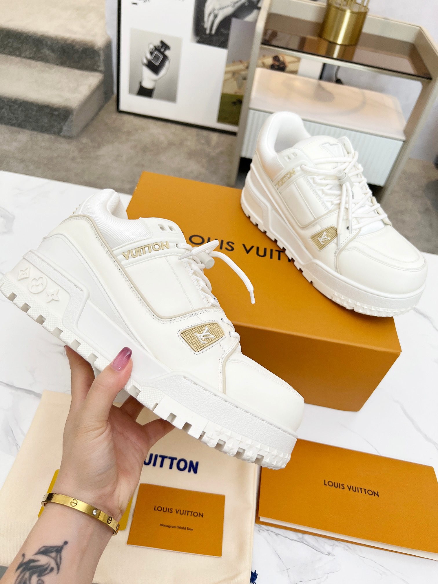 Men Women L*ouis V*uitton Top Sneaker L*V Trainer size 35-46