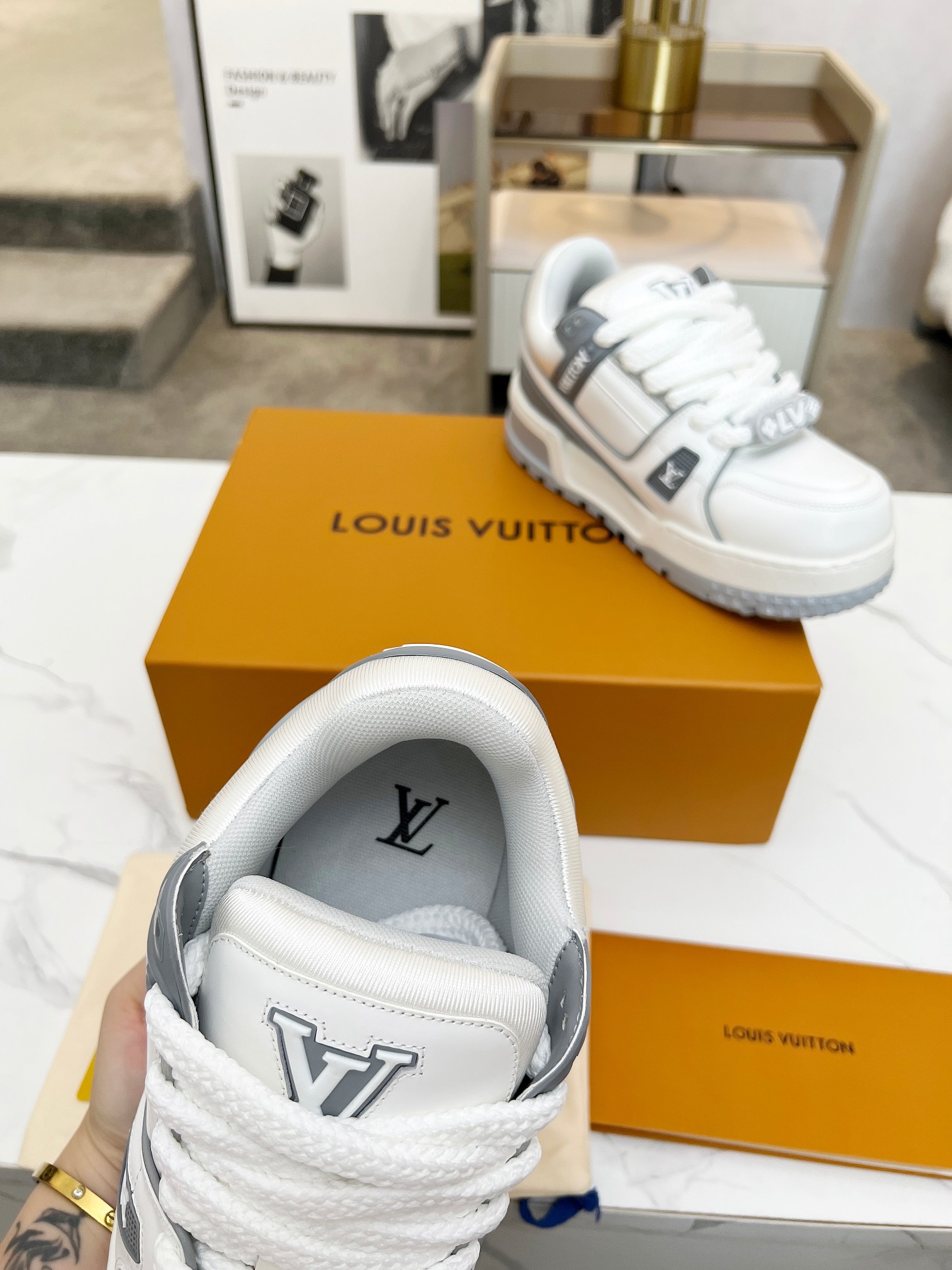 Men Women L*ouis V*uitton Top Sneaker L*V Trainer size 35-46