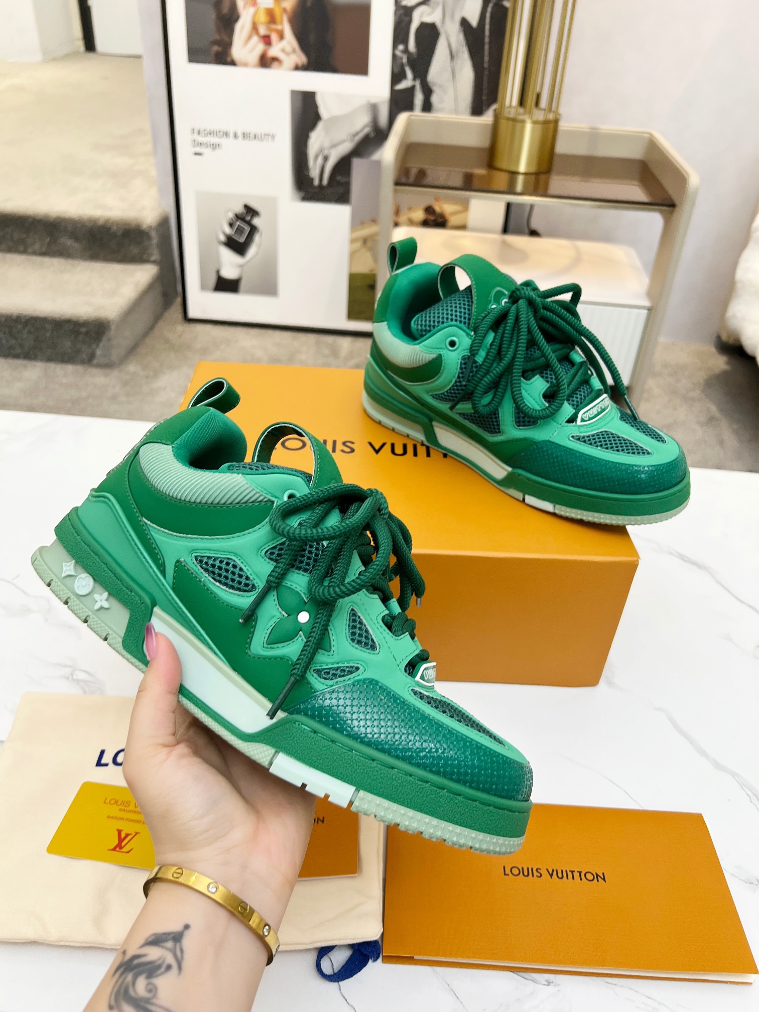 Men Women L*ouis V*uitton Top Sneaker L*V Trainer size 35-46