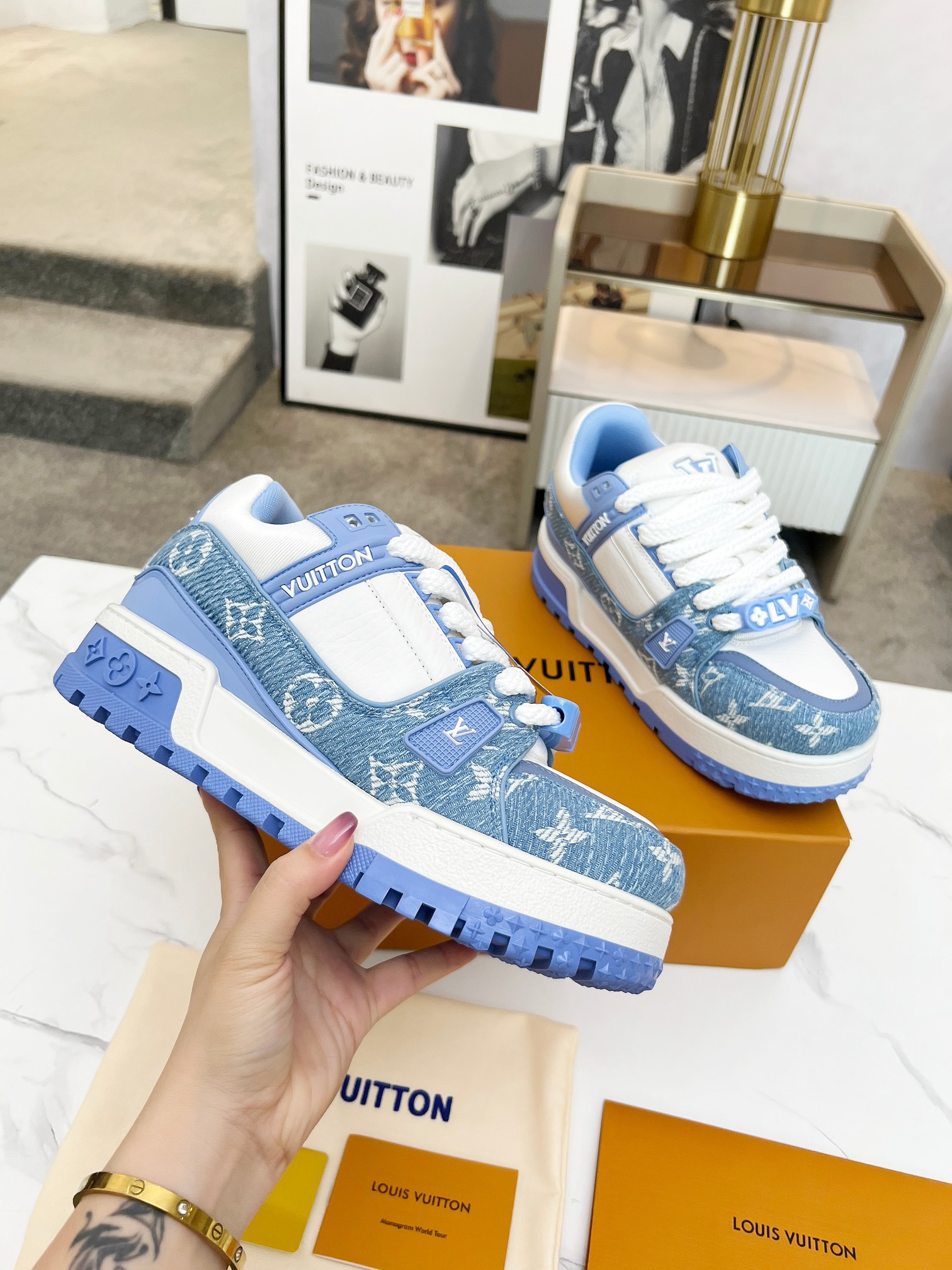 Men Women L*ouis V*uitton Top Sneaker L*V Trainer size 35-46