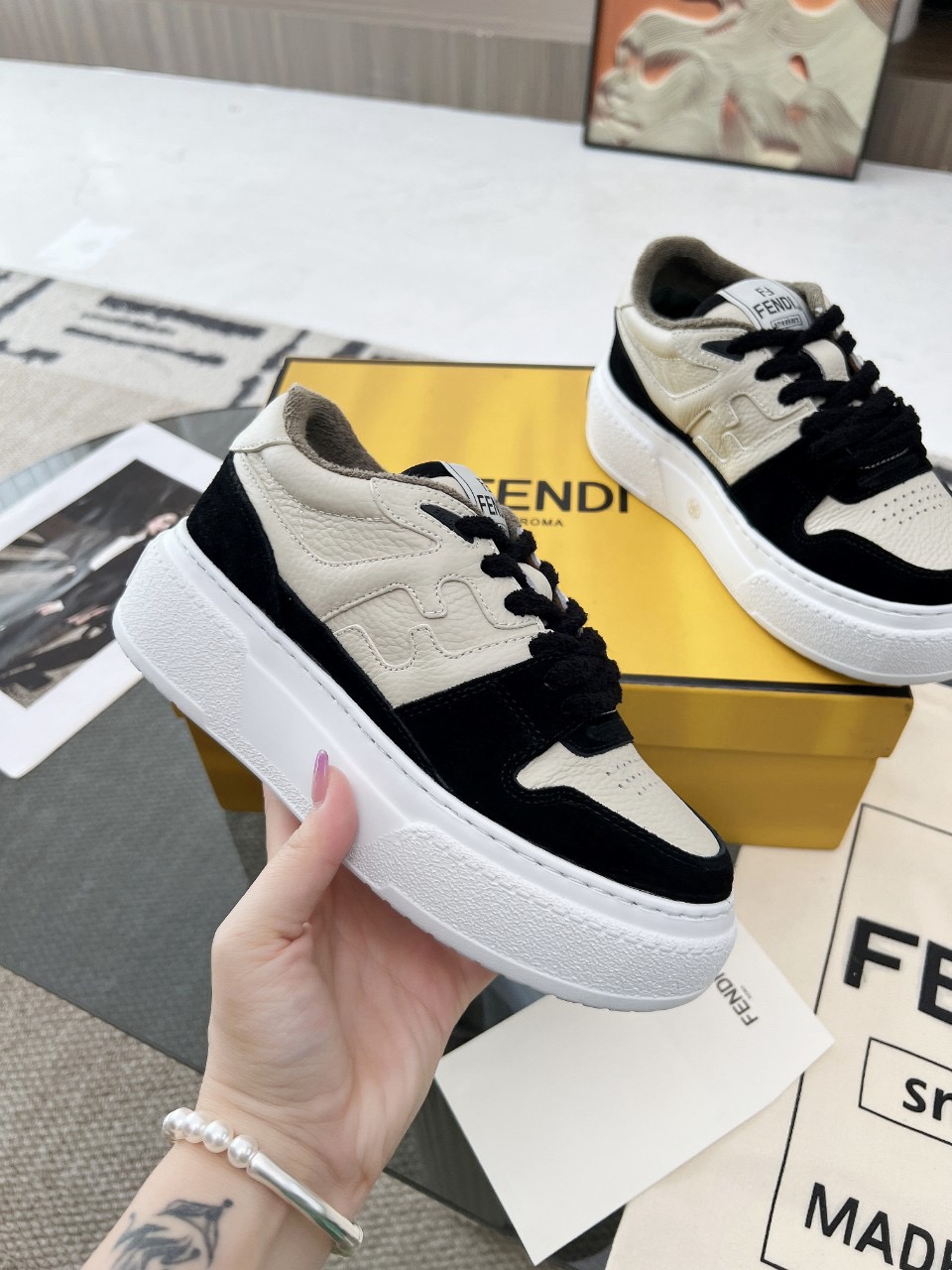 Men Women F*endi Top Sneakers size 35-46