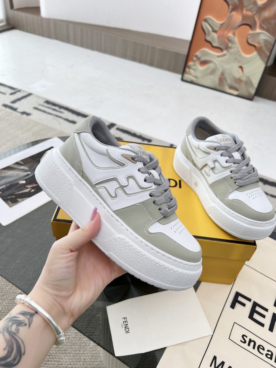 Men Women F*endi Top Sneakers size 35-46